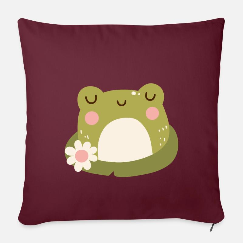 cutsy frog - Sofakissenbezug 45 x 45 cm - Burgunderrot