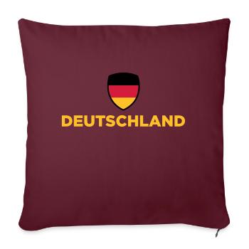 Drapeau national de l’Allemagne - Housse de coussin décorative 45 x 45 cm - bordeaux - Devant