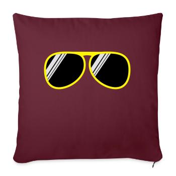 brille - Housse de coussin décorative 45 x 45 cm - bordeaux - Devant