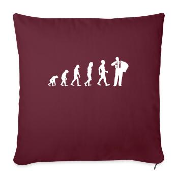 Evolution Ziehorgel Shirt Cadeau Accordéon - Housse de coussin décorative 45 x 45 cm - bordeaux - Devant