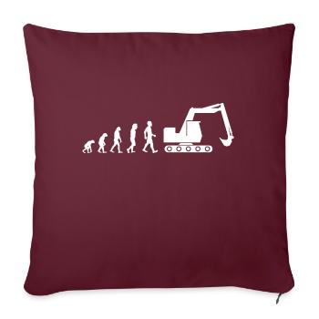 Baggerfahrer Evolution Beruf Job Shirt Geschenk - Sofakissenbezug 45 x 45 cm - Burgunderrot - Vorne