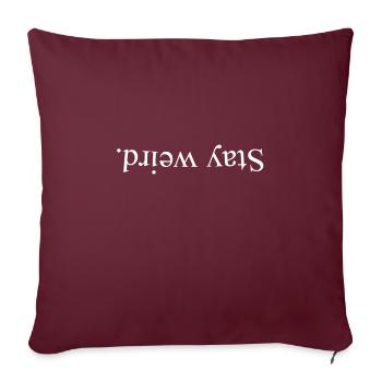 Séjour drôle bizarre Séjour étrange bizarre - Housse de coussin décorative 45 x 45 cm - bordeaux - Devant