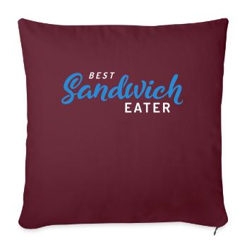 Best Sandwich Couple 1 - Sofakissenbezug 45 x 45 cm - Burgunderrot - Vorne