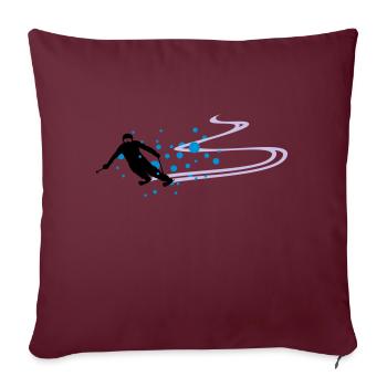 Sport - Skifahrer - Sofakissenbezug 45 x 45 cm - Burgunderrot - Vorne