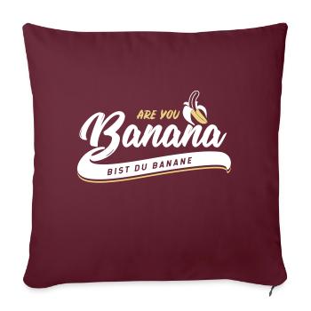 Êtes-vous banane - Êtes-vous une banane? - Housse de coussin décorative 45 x 45 cm - bordeaux - Devant