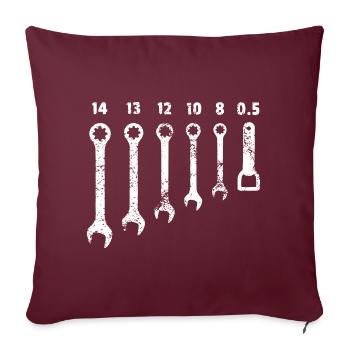 CLÉ À MOLETTE - OUVRE-BIÈRE - Housse de coussin décorative 45 x 45 cm - bordeaux - Devant