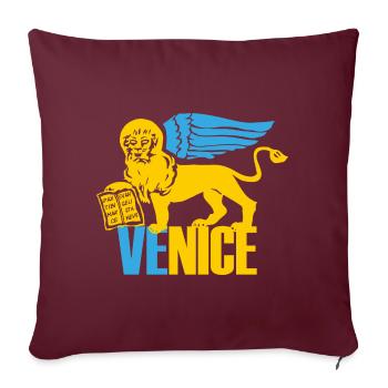 Coat of arms of Venice - Sofa pillowcase 17,3'' x 17,3'' (45 x 45 cm) - burgundy - Front
