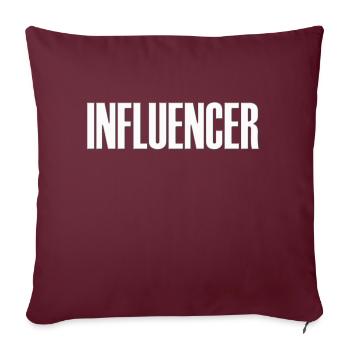 influenceur youtuber fame babo sticker sticker sticker - Housse de coussin décorative 45 x 45 cm - bordeaux - Devant