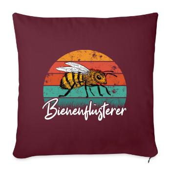 Bienenflüsterer Imker Bienenzüchter Imkerin - Sofakissenbezug 45 x 45 cm - Burgunderrot - Vorne
