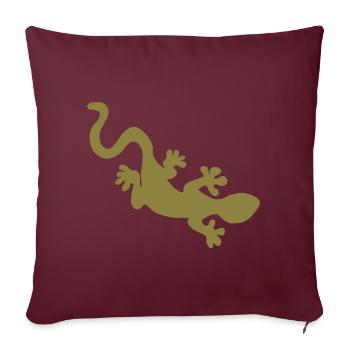 Gecko - Housse de coussin décorative 45 x 45 cm - bordeaux - Devant