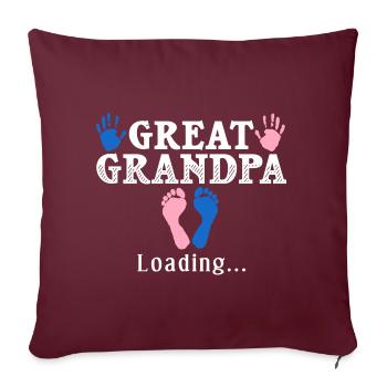 arrière-grand-père grand-père arrière-grands-parents grand-père - Housse de coussin décorative 45 x 45 cm - bordeaux - Devant