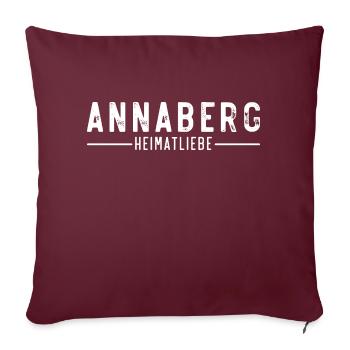 Annaberg Buchholz Erzgebirge - Sofakissenbezug 45 x 45 cm - Burgunderrot - Vorne