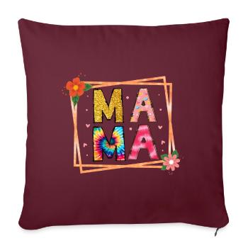 Maman - Housse de coussin décorative 45 x 45 cm - bordeaux - Devant