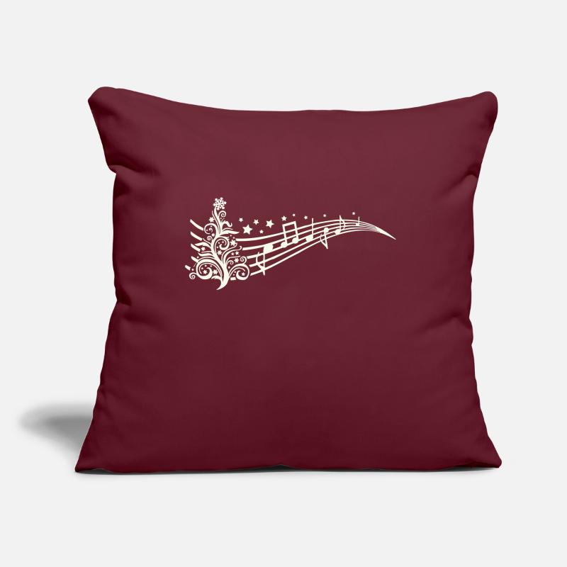 Partitions de Noël Housse de coussin décorative 45 x 45 cm