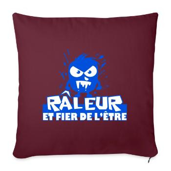 Râleur - Housse de coussin décorative 45 x 45 cm - bordeaux - Devant
