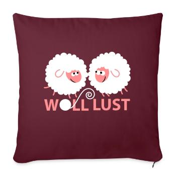 Woll Lust - Sofakissenbezug 45 x 45 cm - Burgunderrot - Vorne
