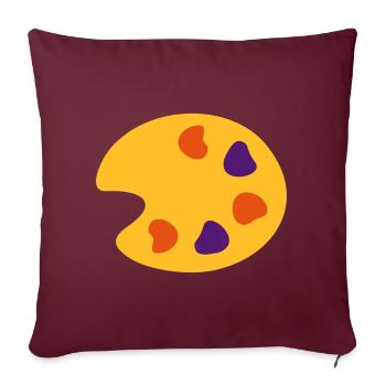 Peintre peintre - Housse de coussin décorative 45 x 45 cm - bordeaux - Devant