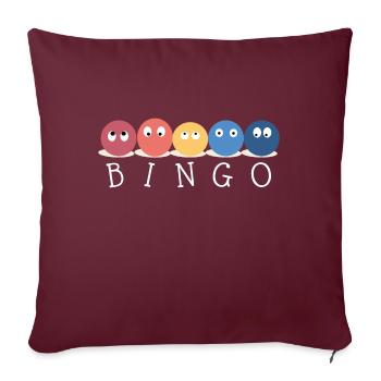 Bingo - Housse de coussin décorative 45 x 45 cm - bordeaux - Devant
