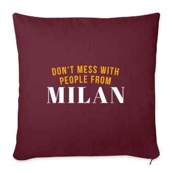 Milan Mailand - Sofakissenbezug 45 x 45 cm - Burgunderrot - Vorne