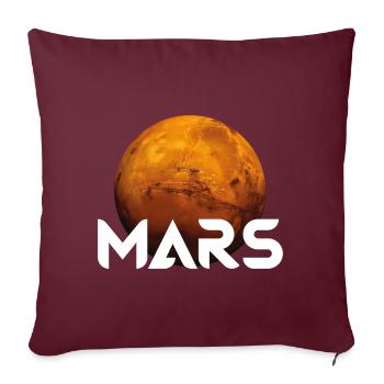 Planète Mars Motif - Housse de coussin décorative 45 x 45 cm - bordeaux - Devant