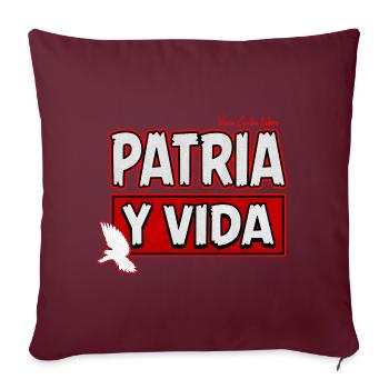 Free Cuba, Patria Y Vida, Cuban Revolution, Cuba - Housse de coussin décorative 45 x 45 cm - bordeaux - Devant