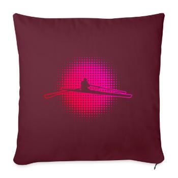 Aviron Femmes Rameur Hommes Aviron - Housse de coussin décorative 45 x 45 cm - bordeaux - Devant