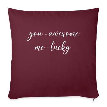vous êtes génial amour Saint-Valentin en disant police - Housse de coussin décorative 45 x 45 cm - bordeaux - Devant