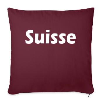 Suisse - Sofakissenbezug 45 x 45 cm - Burgunderrot - Vorne