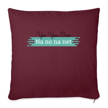 Na no na net - schwarzer Text - Sofakissenbezug 45 x 45 cm - Burgunderrot - Vorne