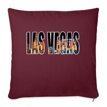 LAS VEGAS - Housse de coussin décorative 45 x 45 cm - bordeaux - Devant