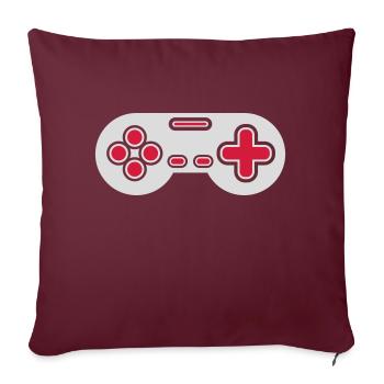Design Retro Gamer Controller - Sofakissenbezug 45 x 45 cm - Burgunderrot - Vorne
