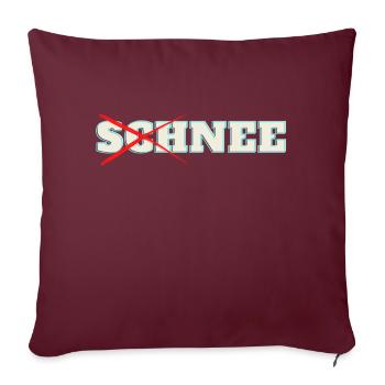 Schnee - Sofakissenbezug 45 x 45 cm - Burgunderrot - Vorne