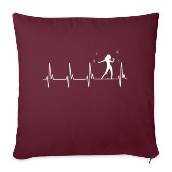Danse Musique de danse - Housse de coussin décorative 45 x 45 cm - bordeaux - Devant
