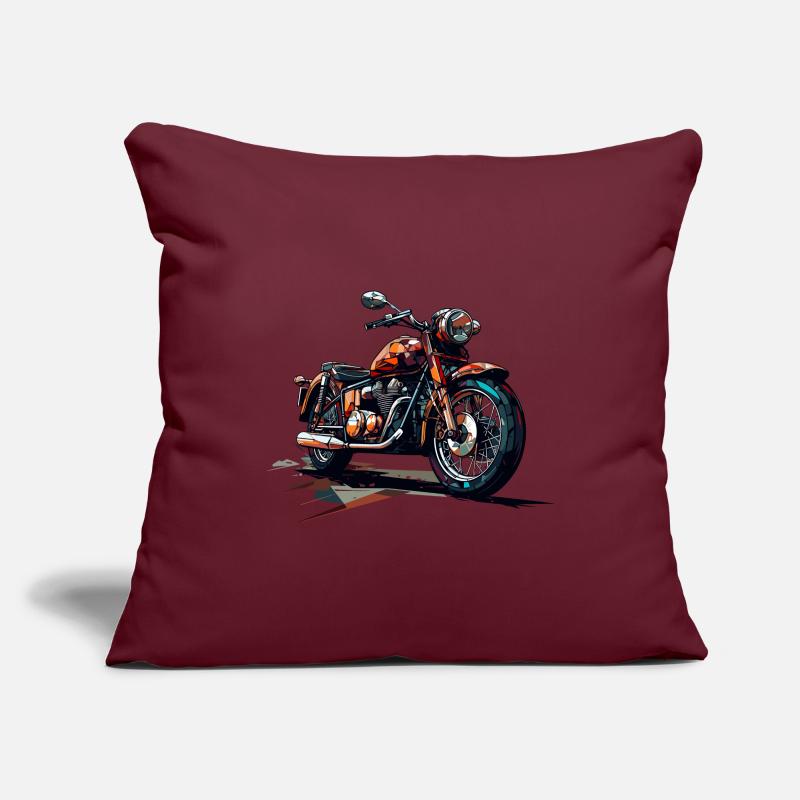 Motorcycle in polygon style Sofa pillowcase 17,3'' x 17,3'' (45 x 45 cm)