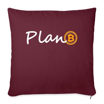plan b - Sofakissenbezug 45 x 45 cm - Burgunderrot - Vorne