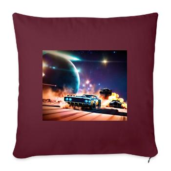 Mad and Furious #4 - Housse de coussin décorative 45 x 45 cm - bordeaux - Devant