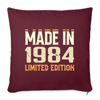 Cadeau Anniversaire 1984 Génial Depuis 1984 Retro - Housse de coussin décorative 45 x 45 cm - bordeaux - Devant