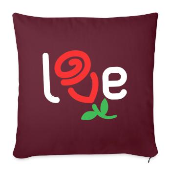 Love - Sofakissenbezug 45 x 45 cm - Burgunderrot - Vorne