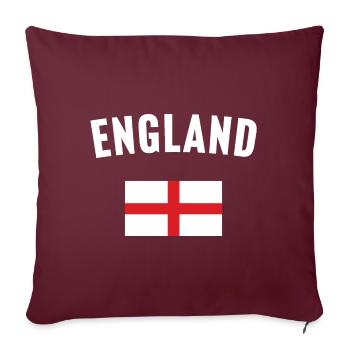 Drapeau de l’Angleterre - Housse de coussin décorative 45 x 45 cm - bordeaux - Devant