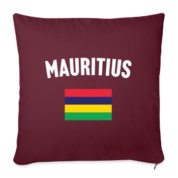 Drapeau de l’île Maurice - Housse de coussin décorative 45 x 45 cm - bordeaux - Devant