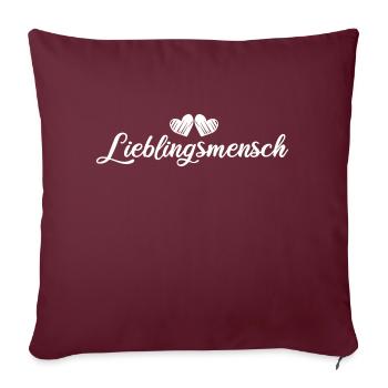 Favorite person - Sofa pillowcase 17,3'' x 17,3'' (45 x 45 cm) - burgundy - Front