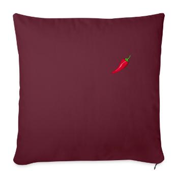 Piment - Comic Style - Piment épicé - Housse de coussin décorative 45 x 45 cm - bordeaux - Devant