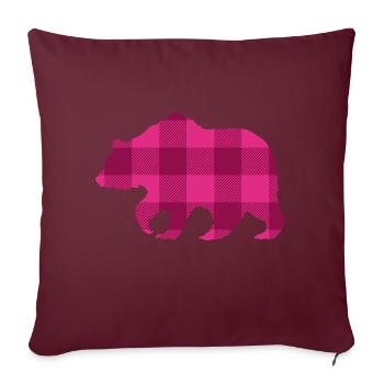 Mother Bear Mom Gift Girl Christmas Pink - Sofa pillowcase 17,3'' x 17,3'' (45 x 45 cm) - burgundy - Front