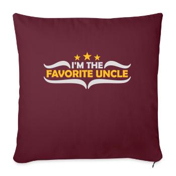 at The Favorite Uncle - Sofa pillowcase 17,3'' x 17,3'' (45 x 45 cm) - burgundy - Front