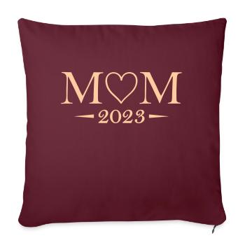 mom 2023 - Sofa pillowcase 17,3'' x 17,3'' (45 x 45 cm) - burgundy - Front