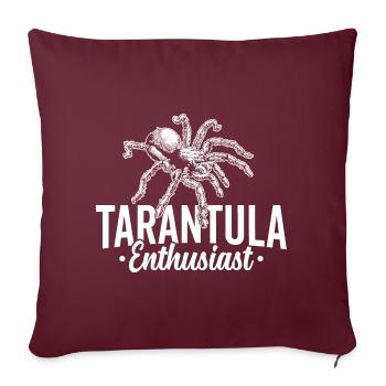 Passionné de tarentule, propriétaire d’araignées de compagnie, - Housse de coussin décorative 45 x 45 cm - bordeaux - Devant