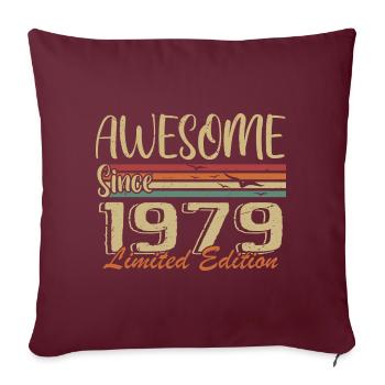 Les légendes sont nées en 1979 Vintage 1979 - Housse de coussin décorative 45 x 45 cm - bordeaux - Devant