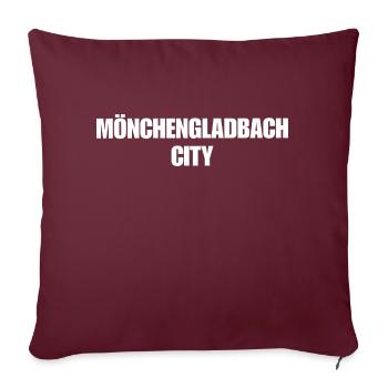 Mönchengladbach - Sofakissenbezug 45 x 45 cm - Burgunderrot - Vorne