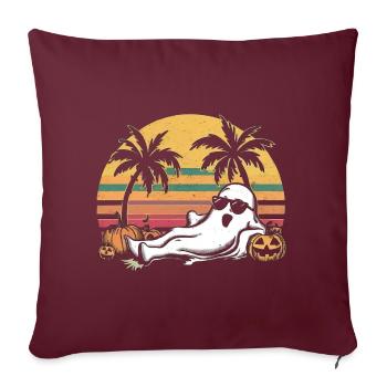 Fantôme Vintage Sunset - Housse de coussin décorative 45 x 45 cm - bordeaux - Devant