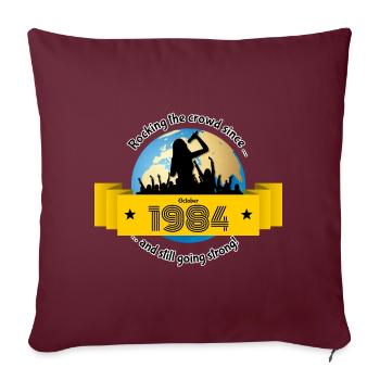 40. Geburtstag fait vibrer la foule depuis 10/1984 - Housse de coussin décorative 45 x 45 cm - bordeaux - Devant